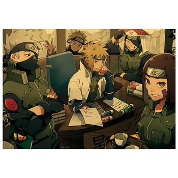 Anime Plakatas Derliaus Naruto Apdailos Animacinių Filmų Kakashi Kraft Popierius, Tapybos Kolekciją Vaikų Kambario Sienų Lipdukai Sienos Meno Plakatai
