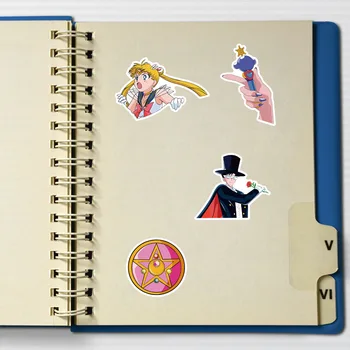 Anime Sailor Moon Išskirtinį Animacinių filmų Mergina Lipdukas Nešiojamas užrašų knygelė Lagaminą Dviračių Žaislas Vaikams, Lipdukai, Lipdukų 50PCS