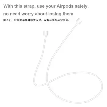 Anti-Lost Kaklo Ausinės Magnetinį Dirželį Apple AirPods Geriamojo Belaidžių Ausinių String Virvę Spalvinga Silikono Kabelis Laido