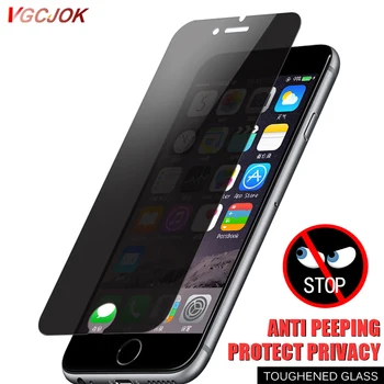 Anti Spy Grūdintas Stiklas iPhone 6 6S 7 8 Plius 5 5S SE X Privacy Screen Protector, iPhone XS Max XR 8 Apsauginiai Glas Filmas