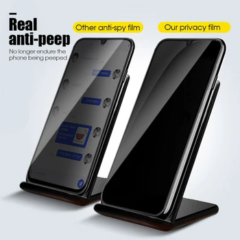 Anti Spy Peep Grūdintas Stiklas Samsung A71 A50 A51 A70 A40s A20 A10 A41 A31 A21S A20e A11 A80 A10e Privacy Screen Protector