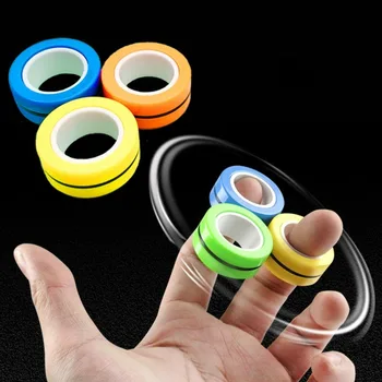 Anti-Streso Magnetinius Žiedus, Fidget Išpakuokite Žaislą Magic RingTools Vaikų Magnetinis Žiedas Pirštu Suktuko Žiedas Suaugusiųjų Išskleidimo Žaislai