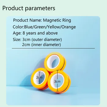 Anti-Streso Magnetinius Žiedus, Fidget Išpakuokite Žaislą Magic RingTools Vaikų Magnetinis Žiedas Pirštu Suktuko Žiedas Suaugusiųjų Išskleidimo Žaislai