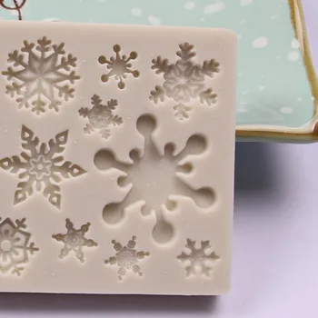 Aomily Snow Flake Formos 3D Silicio Šokolado Želė Saldainiai, Tortas Bakeware Pelėsių 