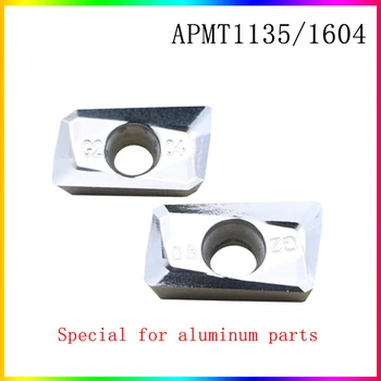 APMT1135 APMT1604 karbido ašmenys APMT1135PDER APMT1604PDER blade tekinimas aliuminio dalių, naudojami BAP300R šlifavimo įrašą