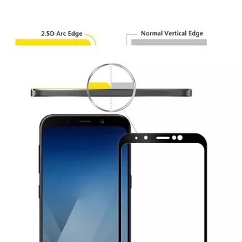 Apsauginis Stiklas Samsung Galaxy A8 2018 Screen Protector aukso Samsung Galax 8 Plius Armatūra Grūdintas Samsung Tremp Atveju