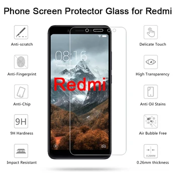 Apsaugos Grūdintas Stiklas Xiaomi Redmi Pastaba 7 6 5 Pro 5A Premjero 4X 4 3 2 9H Screen Protector dėl Redmi 9 Pastaba Pro 9S 8T 8 Pro
