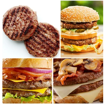 Apvalios Formos Hamburger Paspauskite Aliuminio Lydinys + ABS Mėsainių Mėsos Grill Jautienos Mėsainiai Paspauskite Patty Maker Pelėsių Virtuvė Mėsos Įrankiai