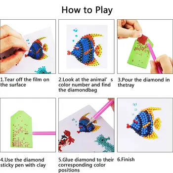 Apvalus Deimantas Tapybos Mini Animacinių filmų Vaikams Diamond Siuvinėjimo Vaikams PASIDARYK pats Apdailos Viską Kūrybos Diamond Lipdukas