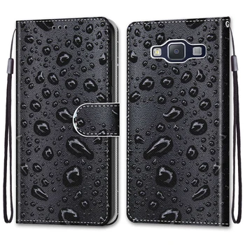 Apversti Odinis dėklas, Skirtas Samsung Galaxy A3 A5 Fundas 3D Piniginės Kortelės Turėtojas Stovėti Knygos Viršelio Liūtas, Tigras Dažytos Coque