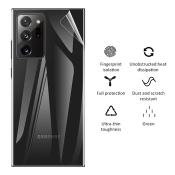 Atgal Ekrano Apsaugos Samsung Note 20 S20 S21 Ultra Plus Minkštas Hidrogelio Atgal Kino Protector for Samsung Galaxy Note20 Z Flip