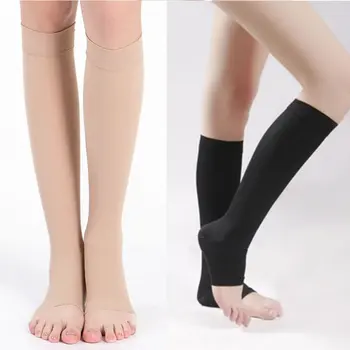 Atidaryti Tne Knee-High Medicinos Glaudinimo Kojinės Venų Gyvulių Suspaudimo Petnešomis Wrap Formuojant Moterų, Vyrų 18-21mm