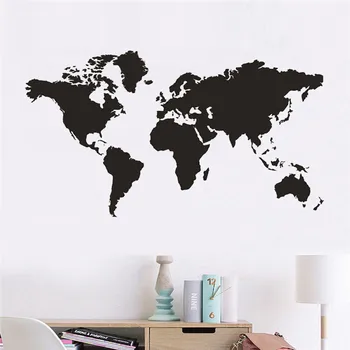Atlas Pasaulio Žemėlapyje Siena Lipdukas Kūrybos Kambarį Apdaila, Tapetai, Lipdukai Derliaus Miegamasis Namų Dekoro Meno Freskomis
