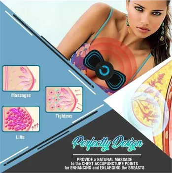 Atnaujinti EPS Elektros Mygtukai Elektros Breast Enhancer Massager Krūtinės Dažnio Vibracijos Massager Liemenėlė Stiprintuvas Augimo Stimuliatorius
