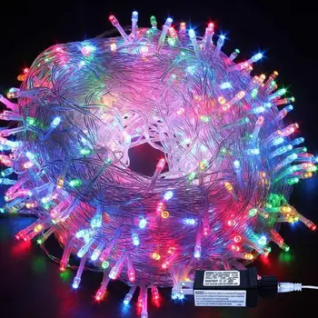 Atostogų Led kalėdų žiburiai, lauko 100M 50M 30M 20M 10M led string žibintai dekoracija šalis atostogų vestuvių Garliava