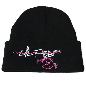 Atsitiktinis Meilės Lil Peep Beanies Siuvinėjimo Šiltas, Minkštas Megzti Skrybėlę Hip-Hop Variklio Dangčio Unisex