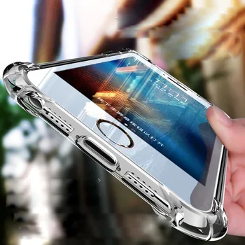 Atsparus smūgiams Atveju iPhone 12 12 Pro Max 11 Pro Max XS Max XR XS 8 7 Plius 7 8 6s Ultra Plonas Kristalų Atgal Apsaugoti Gumos Telefono