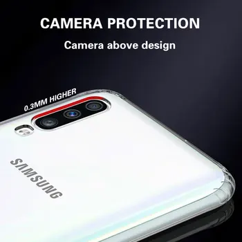 Atsparus smūgiams Atveju, Samsung Galaxy S10 S8 S9 Plus A50 A30 A70 Minkštas Silikoninis Telefono Dėklai Samsung S8 S9 Pastaba 10 9 8 Galinį Dangtelį