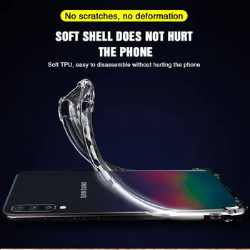Atsparus smūgiams Atveju, Samsung Galaxy S10 S8 S9 Plus A50 A30 A70 Minkštas Silikoninis Telefono Dėklai Samsung S8 S9 Pastaba 10 9 8 Galinį Dangtelį