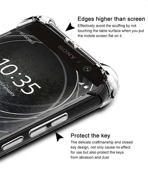Atsparus smūgiams Atveju Sony Xperia 10 Plius 5 20 1 II Ace XZ2 Premium XZ1 Kompaktiškas XA2 XA1 Plus Ultra XZ3 L1 L2 L3 antidetonaciniai Dangtis