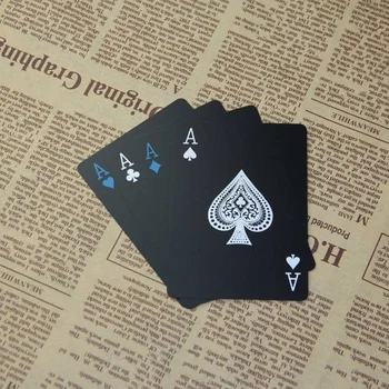 Atsparus vandeniui Juodosios Kortos Kokybės Plastiko, PVC Pokerio Kūrybos Dovana Atveju Patvarus