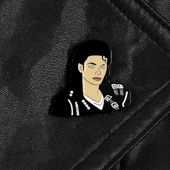 Atvartas Pin Michael Joseph Jackson Mygtuką Pin Drabužius Ženklelis Punk Vintage Papuošalai Dovana Draugams, Kurie Mėgsta Muziką