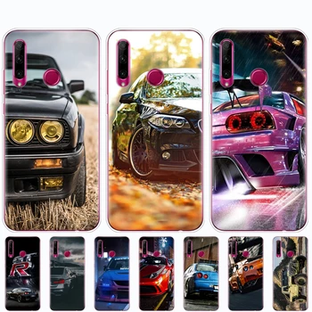 Atveju Huawei Honor 8A PRO 8S 8C 8X 9X 10 aš žaisti 3 atveju padengti huawei Y5 Y6 Y7 Y9 2019 pro Prime maišelį Cool automobilių sporto dizainas
