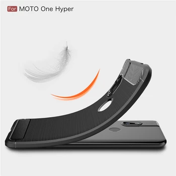 Atveju, Moto Vieną Hyper Atveju, Atsparus Smūgiams Bamperis Su Anglies Pluošto Telefono Dangtelis Motorola Moto Vieną Hyper Padengti Motorola Vienas Hyper