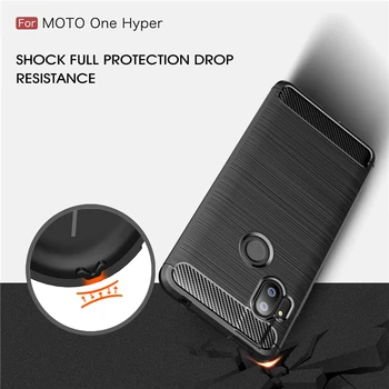 Atveju, Moto Vieną Hyper Atveju, Atsparus Smūgiams Bamperis Su Anglies Pluošto Telefono Dangtelis Motorola Moto Vieną Hyper Padengti Motorola Vienas Hyper