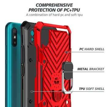 Atveju Redmi 9A 9AT Atveju Xiaomi Redmi Pastaba 9S 8 9 Pro 6 6A 7A 8A Magnetinio Automobilio savininkas Padengti Xiaomi Poco M3 X3 NFC Atvejais