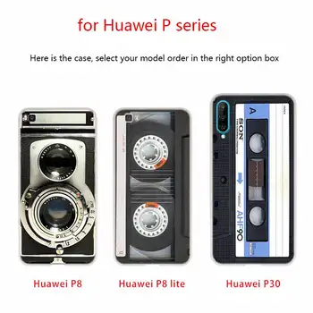 Atveju Silikono Minkštos TPU Padengti Huawei 30 P40 P20 Pro P9 P10 Lite P Smart Z 2020 Kasetės, audio juostos Atvejais