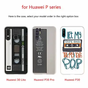 Atveju Silikono Minkštos TPU Padengti Huawei 30 P40 P20 Pro P9 P10 Lite P Smart Z 2020 Kasetės, audio juostos Atvejais