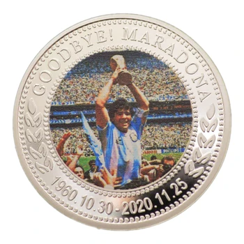 Aukso Sidabro Padengtą Coin1960-2020 RIP Diego Maradona Futbolo Iššūkis Monetos Suvenyras, Dovana Jam, Kolekcines