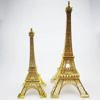 Aukso Spalvos Eifelio Bokštas Namų Dekoro Metalo Amatų Retro Antikvariniai Bronzos Eifelio Bokšto Modelį, Namų Puošybai Goden Bokštai