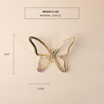Aukso Spalvos, Tuščiavidurė Drugeliu Auskarai Elegantiškas Star Žaibo Projektavimo Sparnus Stud Auskarai Moterų Geometrinis China Fashion Jewelry