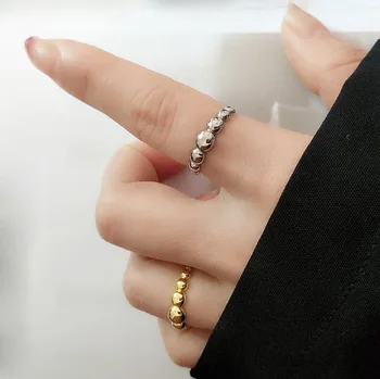 Aukso Žiedus Moterims Bižuterijos Paprastas Elegantiškas Pakabukai Dizaino Korėjos Ponios Piršto Žiedas Sidabro Spalvos Mergaitėms, Dovanos, Juvelyriniai Dirbiniai
