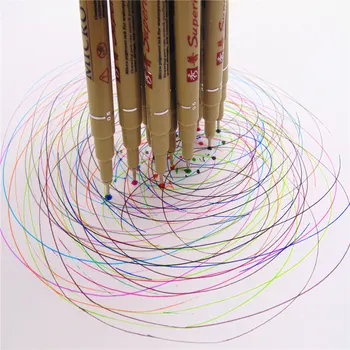 Aukštos kokybės 05 Spalvų rašalo rašiklis Studentų mokyklos Buveinė piešimo Micro line bauda rašikliai Eskizas Manga Meno Žymekliai pen