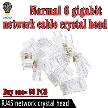 Aukštos kokybės 8P8C RJ-45 Auksą, sidabrą, RJ45 Tinklo Modular Plug Cat5 CAT5e Jungtis Ethernet Kabeliai Modulio Prijungti Tinklo Jungtis