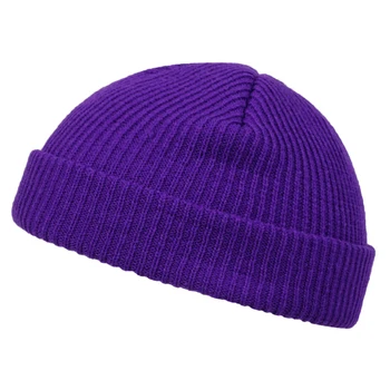 Aukštos kokybės mados gryna spalva vilnos skrybėlę rudens-žiemos vyrų ir moterų hip-hop megztos kepurės šiltą kepurę lauko laukinių atsitiktinis kepurės