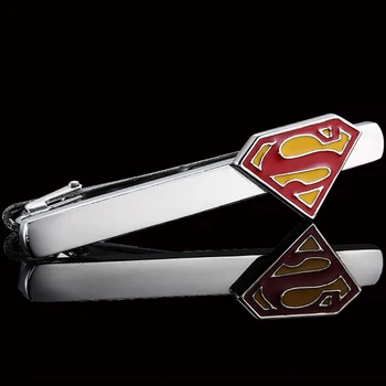 Aukštos kokybės Naujumą Šalmą Supermenas Muzikos Sax prisegamas mados stiliaus aukso sidabriškai juodas vyrų verslo kaklaraištis pin Nemokamas Pristatymas
