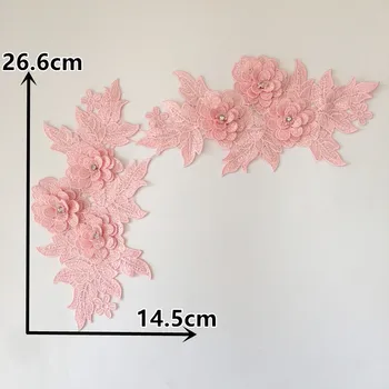 Aukštos kokybės Rožinės spalvos ABS perlai Nėrinių Apykaklę 