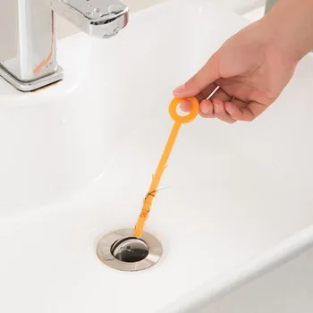 Aukštos Kokybės Virtuvės Kanalizacijos Valymo Šepetys Tualeto Dragos Vamzdis Gyvatė Teptuku Įrankiai (Apelsinų）tualeto valiklį