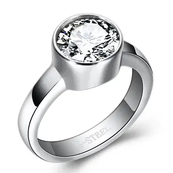 Austrijos Kristalų Kanalo Nerūdijančio plieno žiedas vestuvių, sužadėtuvių Cirkonis Kristalų Žiedai moterims, juvelyriniai dirbiniai didmeninė