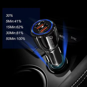 Automobilinis Įkroviklis Greitai Įkrauti USB 3.0 Toyota Corolla E210 2019 2020 Camry 40 50 RAV4 