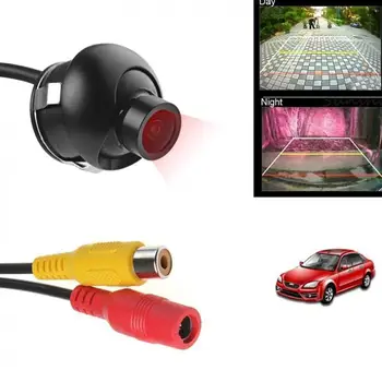 Automobilio Galinio vaizdo Kamera, 4 LED Naktinio Matymo Atbulinės eigos Auto 360 Laipsnių Vaizdo Stovėjimo HD CCD Laipsnį Vandeniui Stebėti, Atsarginę Kamerą