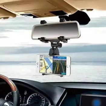 Automobilio galinio vaizdo Veidrodis Išmanųjį telefoną, GPS Laikiklis Mount Turėtojas Stovėti Lopšys
