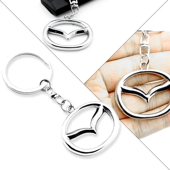 Automobilio Logotipas Metalo Skiedra Automobilio Raktų Žiedas Automobilių ženklelis Keychain už Mazdas 5 6 323 626 RX8 7 MX3 MX5 Atenza Axela Automobilių Reikmenys