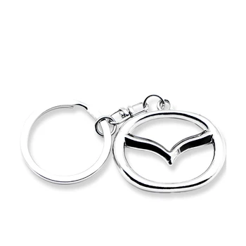 Automobilio Logotipas Metalo Skiedra Automobilio Raktų Žiedas Automobilių ženklelis Keychain už Mazdas 5 6 323 626 RX8 7 MX3 MX5 Atenza Axela Automobilių Reikmenys