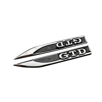 Automobilio Stilius 1 Pora 3D Metaliniai Lipdukai GRNT Sparno Pusės Galinis Kamieno Logotipas Ženklelis Volkswagen Polo Golf Passat GRNT Priedai