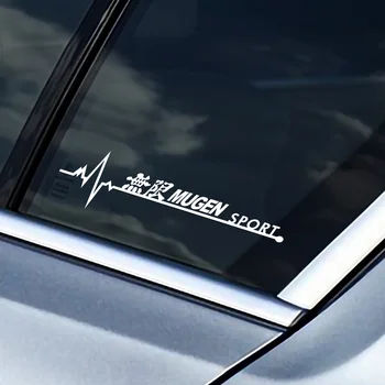 Automobilio Stilius 2VNT Automobilio šoninį Langą Lipdukai Mugen Power Honda Insight Civic Sutarimu CRV Hrv Džiazo Tipas R MIESTAS VTEC Priedai